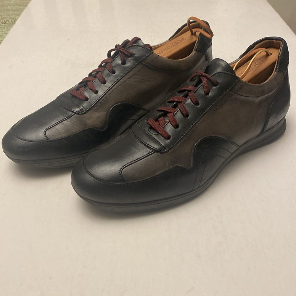 PAUL FREDRICK Men’s Leather Sneakers with Leather Lining and Cushioned Insole 8